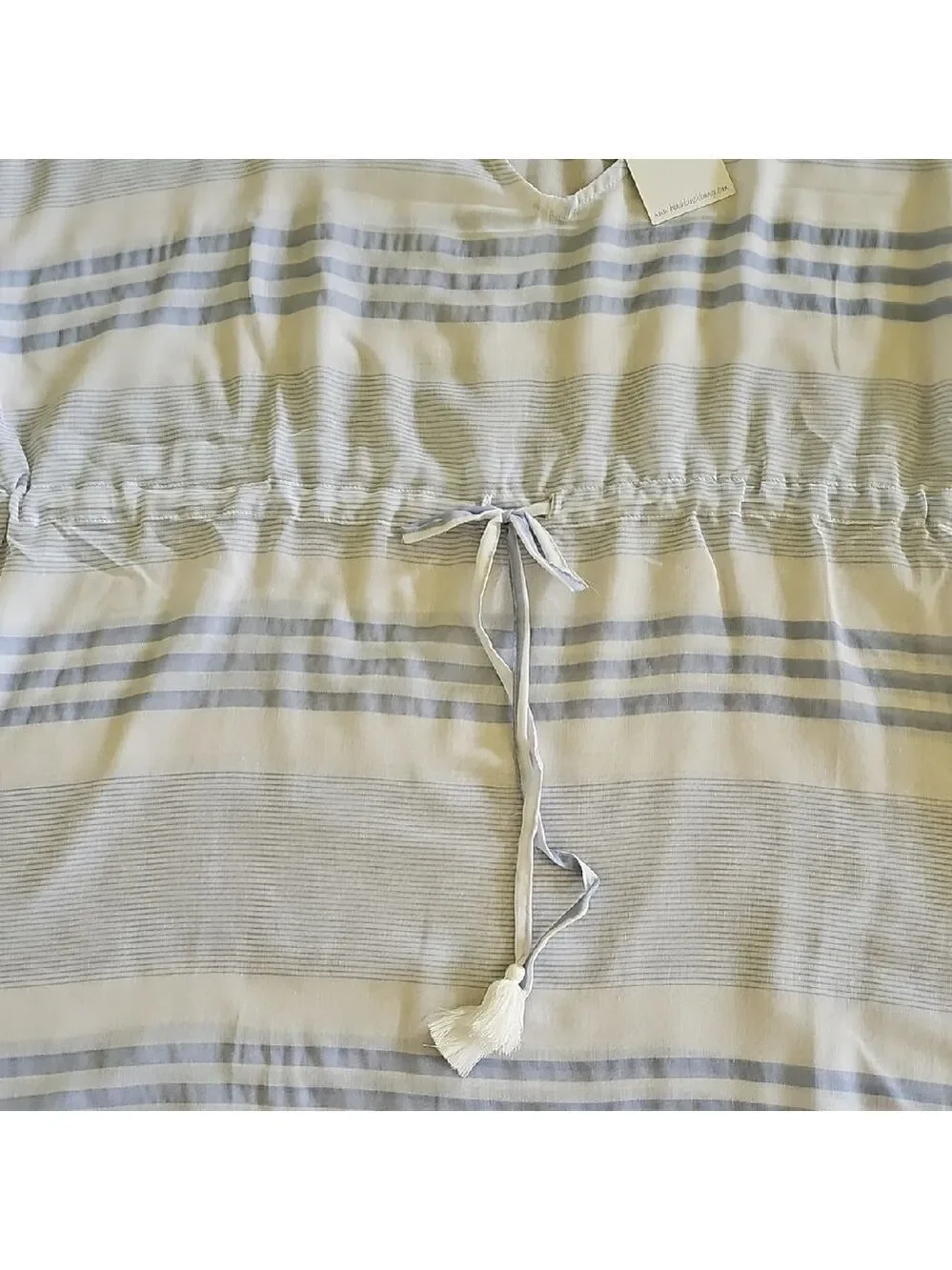 Beachlunchlounge Blue and White Striped Oversized Shirt